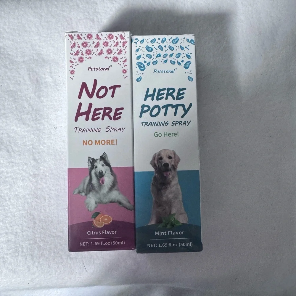 Petstoral Here Potty and Not Here Training Spray Set - Mint and Citrus